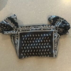 Noa black bandana top